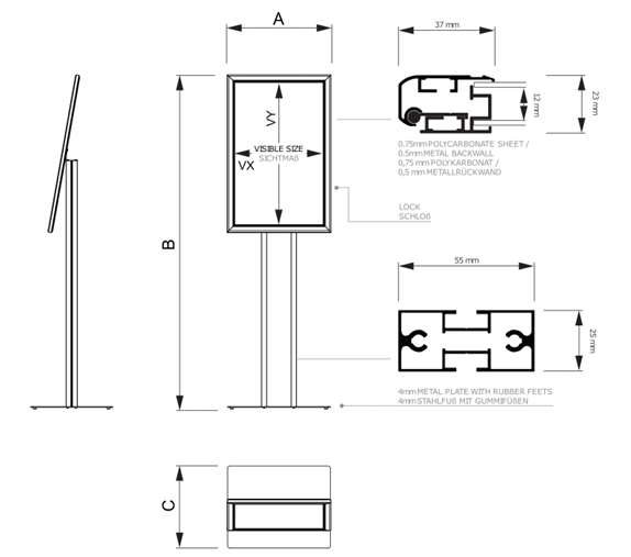 menus porta 4xA4 